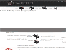 Tablet Screenshot of cfmoto-uae.com
